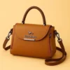 Girl's Leather Plain Shoulder Bag
