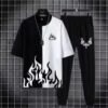 2 Pcs Men's Polyester Printed Track Suit
