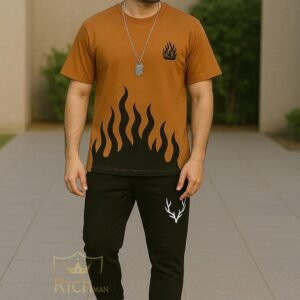 Men's Printed Micro Track Suit - 2 Pcs Comfort Wear