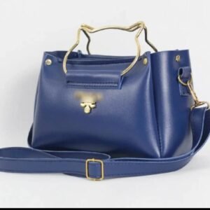 Girl's PU Leather Plain Hand Bag